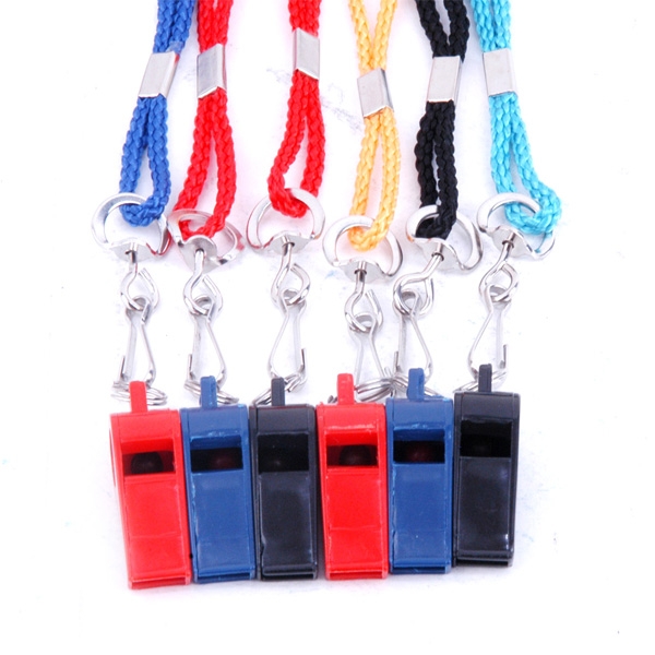 นกหวีดพลาสติก พร้อมสายคล้อง