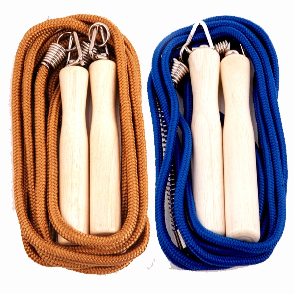 เชือกกระโดด ด้ามไม้ PRO STAR เชือกถักใหญ่ มีสปริง PSJ-909