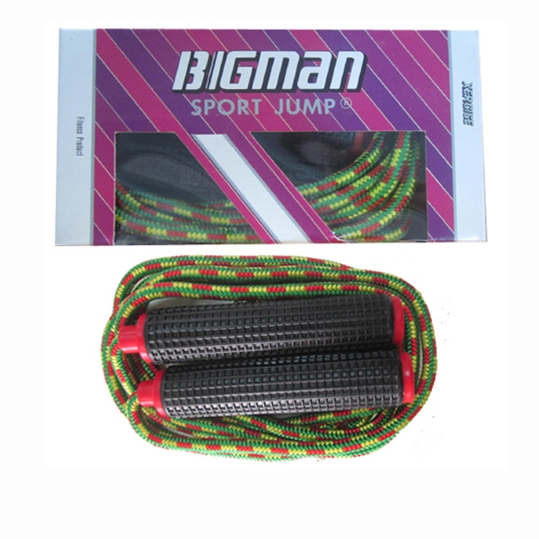 เชือกกระโดด ด้าม PVC  BIGMAN , PRO STAR  รุ่น 440 S  เชือกถักลายคละสี มีสปริง