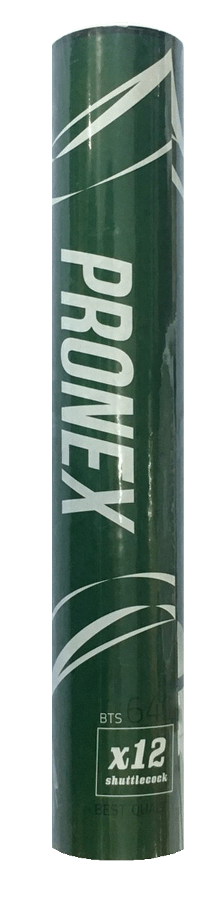 ลูกแบดมินตันขนไก่ PRONEX รุ่น BTS 641 จุกโฟม หลอดเขียว