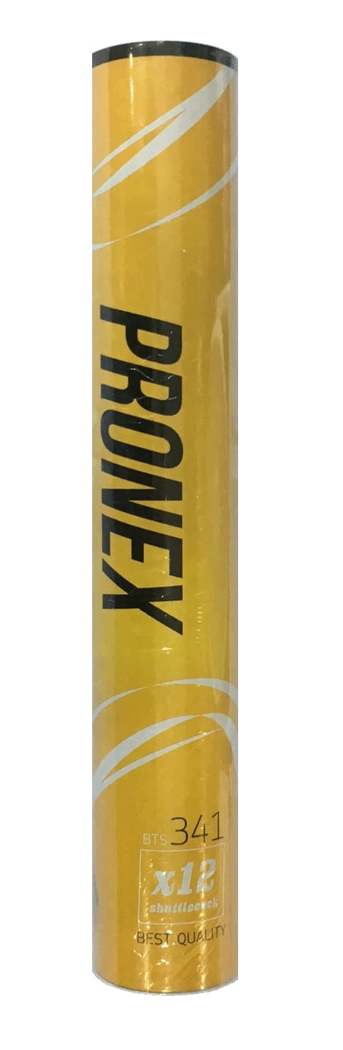 ลูกแบดมินตันขนไก่ PRONEX รุ่น BTS-341 จุกโฟม หลอดเหลือง