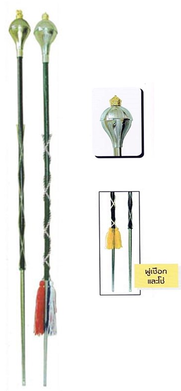 ไม้คฑา PRO WIN ด้ามหวาย หัวพรีเมียร์ยอดมงกุฏ พู่โซ่